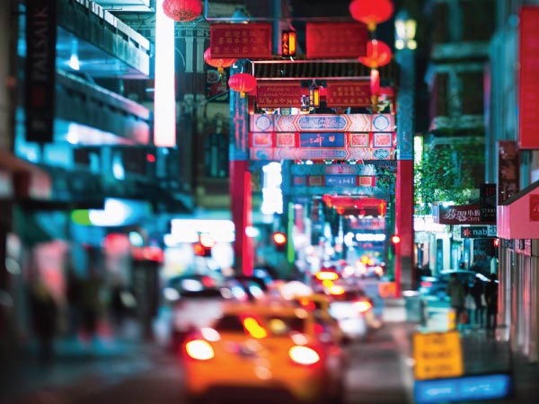 Red, Urban area, Light, Night, Town, Street, Metropolis, Snapshot, City, Human settlement, Transport, Lighting, Metropolitan area, Mode of transport, Infrastructure, Architecture, Traffic, Road, Downtown, Colorfulness, Chinatown Melbourne 墨尔本唐人街