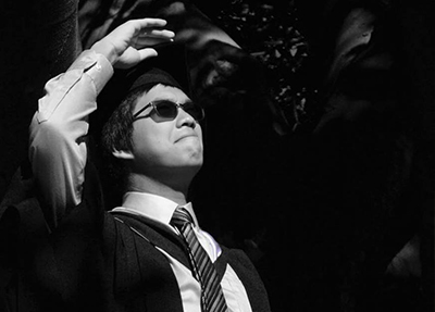 Photograph, Black, Eyewear, Black-and-white, Monochrome photography, Monochrome, Photography, Fashion, Glasses, Film noir, Vision care, Darkness, Smile, Black M