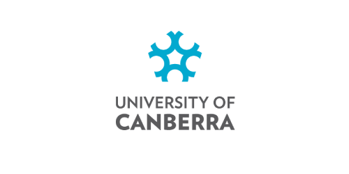 Text, Logo, Font, White, Blue, Green, Aqua, Turquoise, Azure, Brand, Graphic design, Design, Symmetry, Line, Pattern, Illustration, Circle, Graphics, T-shirt, Organism, University of Canberra, Logo, Graphic design